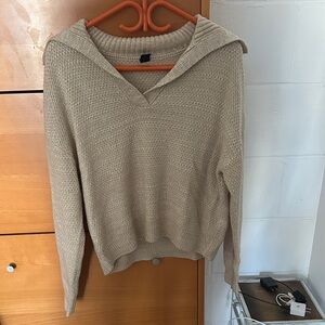 Simons Taupe V-Neck Sweater
